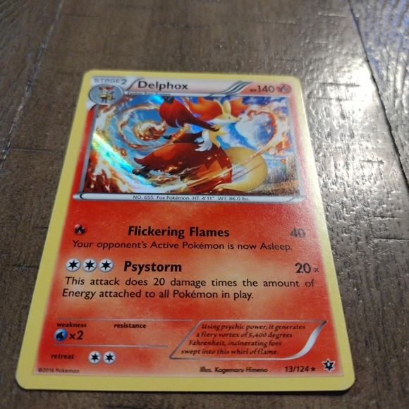 POKEMON DELPHOX 13/124 XY FATES COLLIDE RARE HOLO NEAR MINT. - Picture 2 of 12